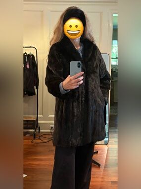 Ranch Mink Coat with Matching Headband